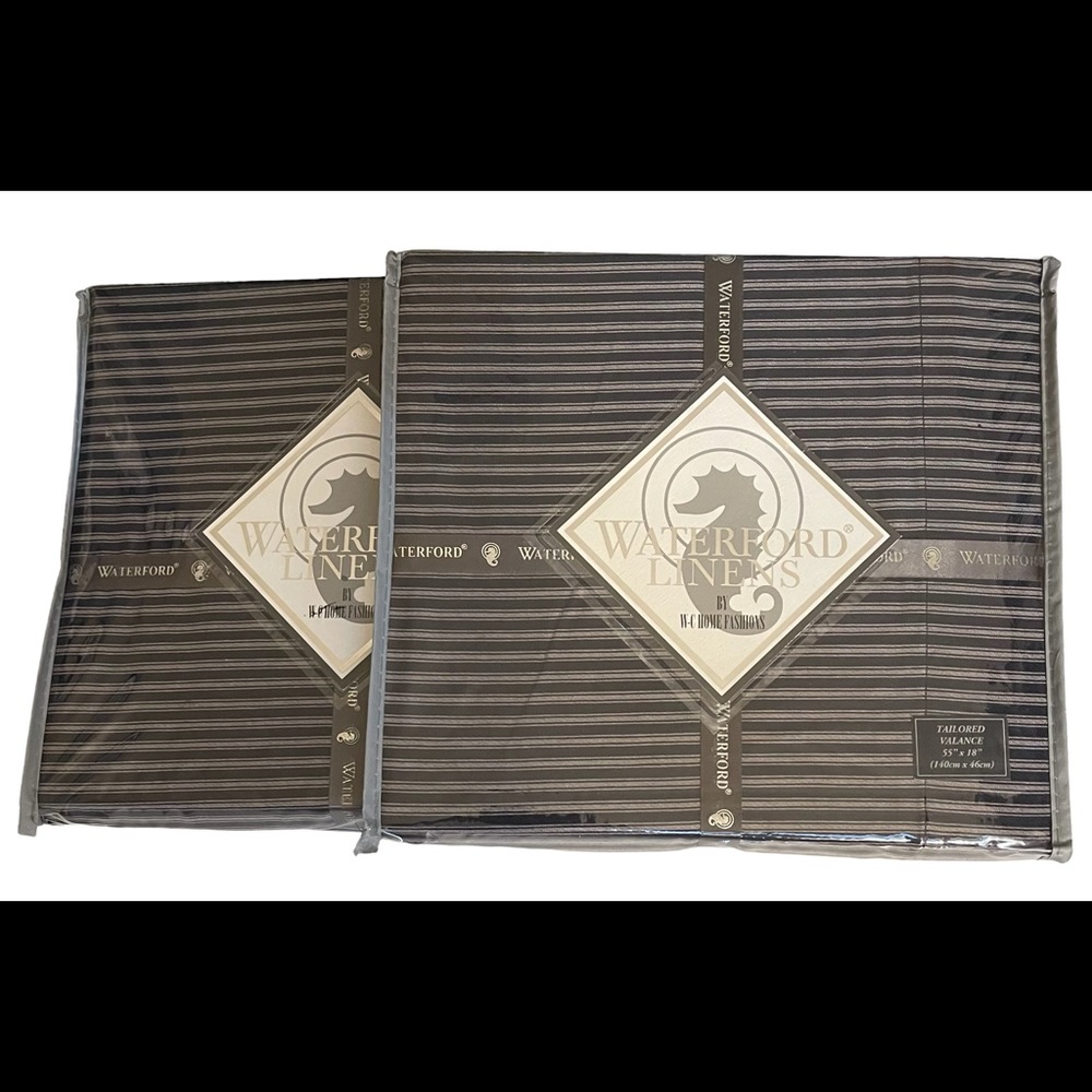 WATERFORD LINENS GEORGICA VALANCE X 2 NEW